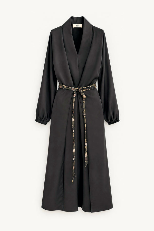 Vestido Mia Negro – prenda sola de frente | Boj Woman