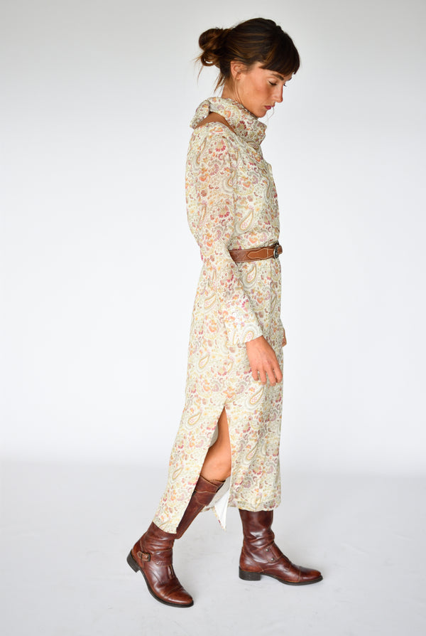 Vestido Rene Paisley – vista lateral | Boj Woman