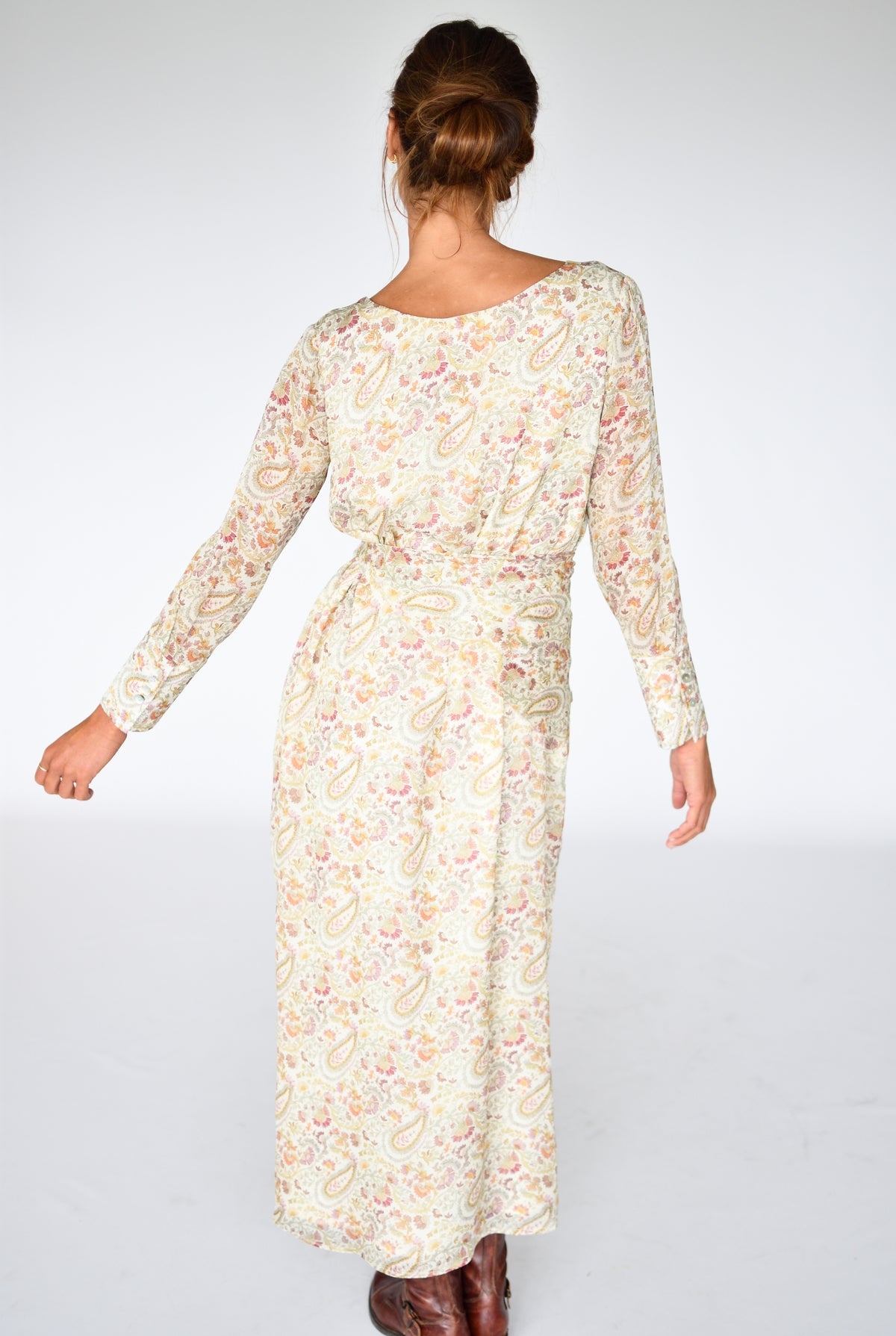 Vestido Rene Paisley – costas | Boj Woman