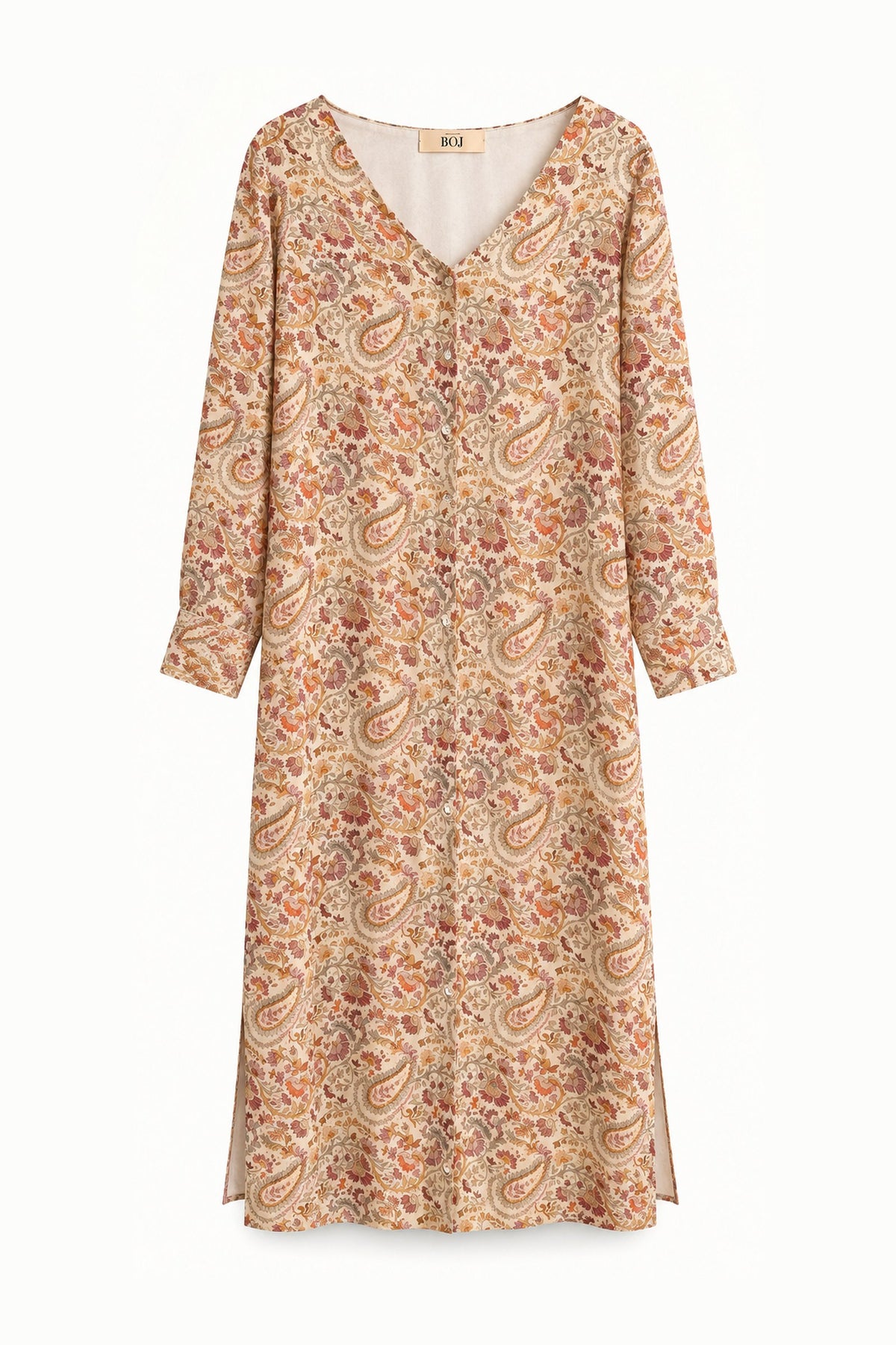 Vestido Rene Paisley – peça isolada de frente | Boj Woman