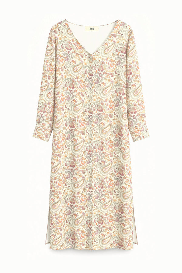 Vestido Rene Paisley – peça isolada de frente | Boj Woman