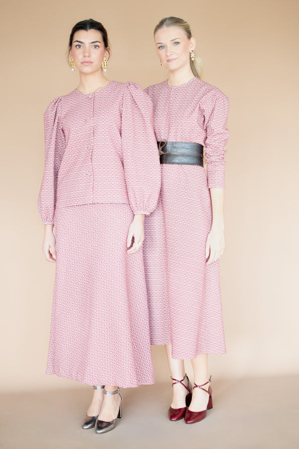 Casaco e Vestido Chiara rosa – look conjunto | Boj Woman